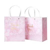 China Beautiful Custom Printed Gift Bags Smooth Customized Logo With Flat Handle factory