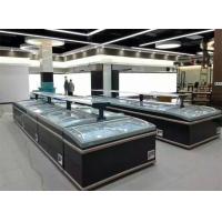 China Black Commercial Display Freezer Static Cooling System Shelf Adjustable factory
