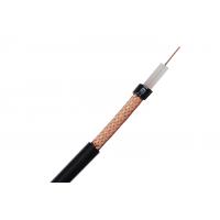 China 23AWG Bare Copper Conductor RG59 B/U CCTV Coaxial Cable Solid PE 95% CCA Braid for sale
