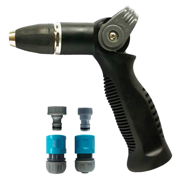 Quality Easy Operate Metal Water Spray Gun With Adjustable Nozzle 3/4'' IPS Thread Inlet for sale