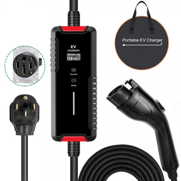 Quality SAE J1772 32A Single Phase Type 1 Portable Charging Station EV AC Home Charger Adjustable Current for sale