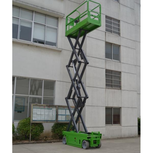 Quality Electric Self Propelled Scissor Lift Table Aerial Working Platform 230kg Loading for sale