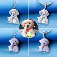 China 0.87in Custom Stainless Steel Keychains Trending white Engraved Pet Keychain factory