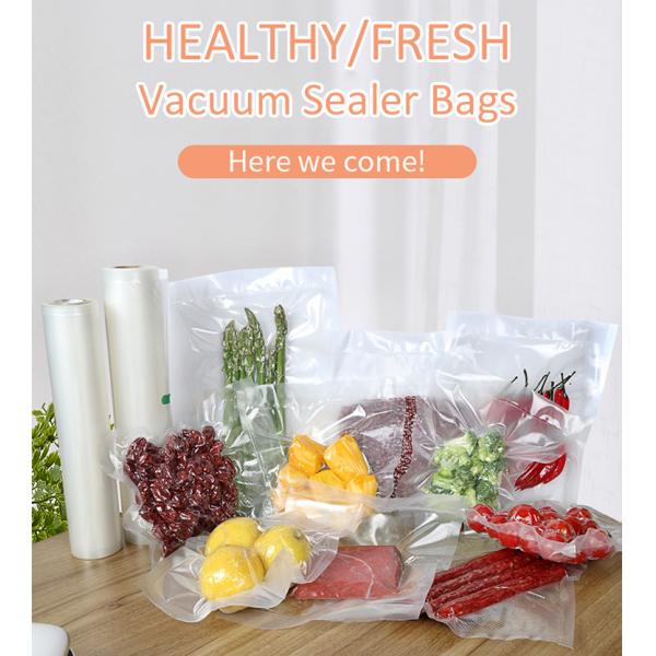 Quality 5mil Flat Food Vacuum Sealer Bags 6x10 Inches 15.2 X 25.4 Cm For Food Preservation for sale
