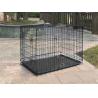 China 42'' Black Powder Coated Wire Mesh Small Size Dog Kennel  with ABS Plastic Tray with One door/Two door/Three door factory