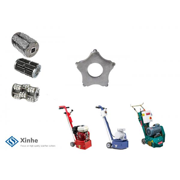 Quality Concrete Scarifier Accessories Drum, Shafts, Washers And 8pt Tct Cutter for sale