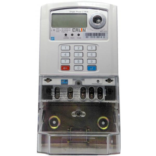 Quality Anti - Tamper Single Phase Electric Meter , MCB connected STS Prepaid Meters for sale