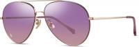 China Metal Non Polarised Women Sunglasses Pink Mirror Lens Color factory