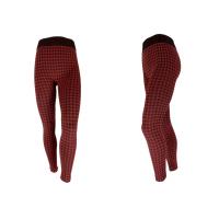 China Black And Red Check Womens Fleece Lined Leggings For Winter Working Suit factory