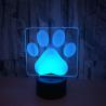 China Hot new custom logo sign footprints 3D illusion night lights acrylic visual gradient colorful 3D lights factory