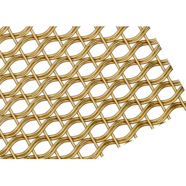 Quality Light Brass Color Decorative Architectural Woven Mesh For Hall Screen Parition for sale