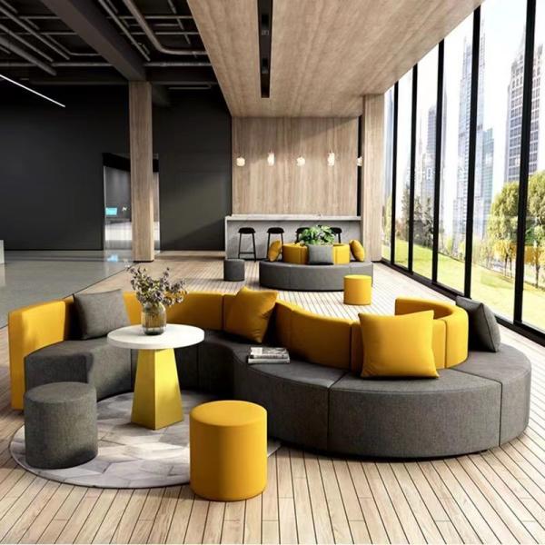 Quality Solid Wood Luxury Modern Sofa Hotel Lobby Public Reception Room S Arc Office for sale