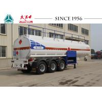 Quality 40000 Liters 3 Axles Fuel Tanker Trailer Carbon Steel Body For Wet Cargo for sale