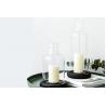 China Tall Glass Candlestick Holders Clear White Simple Design Eco - Friendly factory
