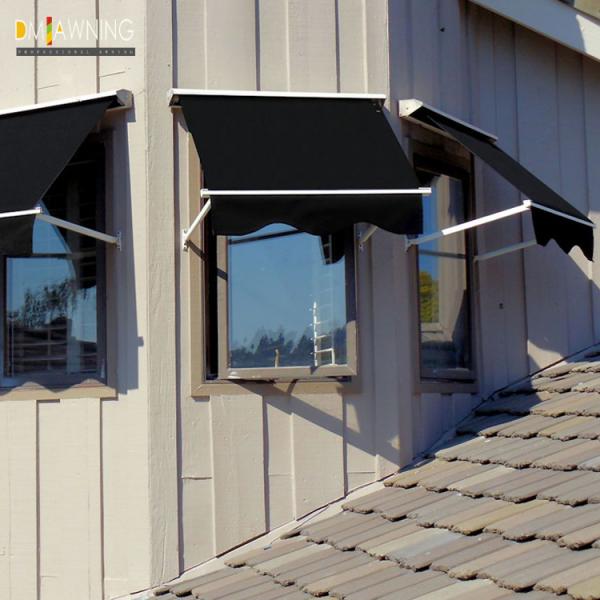 Quality Aluminium Retractable Window Awnings Polyester Acrylic Drop Arm Awnings for sale