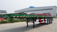 China Flat-bed Semi Trailer Truck 3 Axles 30-60Tons 13m for Container Loading factory