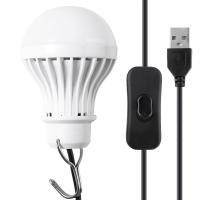 Quality 5W Portable USB LED Light Bulbs Adjustable ON/OFF With 180° Beam Angle for sale