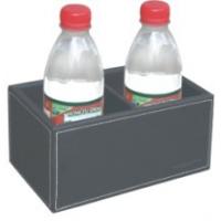 Quality PU Leather Hotel Guestroom Water Bottle Holder With 2 Slots for sale