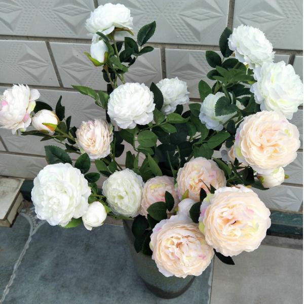 Quality Decorative Artificial Flower Bouquet Peony Flowers For Home Wedding for sale