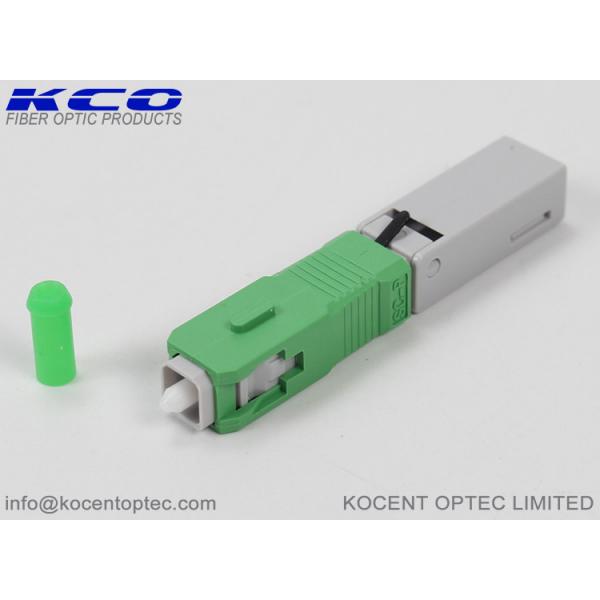 Quality Telecom Field Installable Fiber Optic Connector 0.3dB 3D SC/APC SC/APC Green for sale