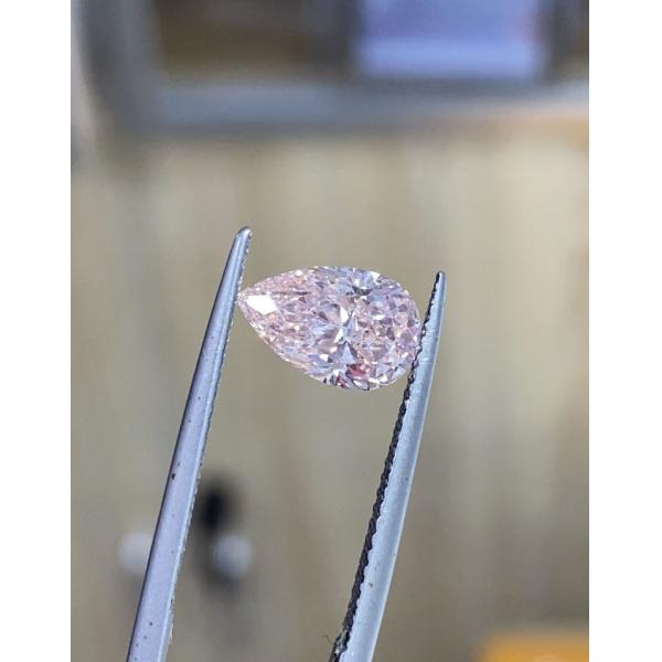 Quality Lab Engineered Clarity VS1 Diamond Man Made Pear Fancy Intense Pink Diamond for sale