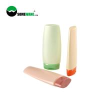 China Shampoo Use PE Plastic Bottle 200ml Customized Flat Squeeze Bottle With Flip Top Lid factory