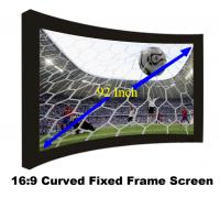 china Durable 92Inch Fixed Frame Projection Screen With 80mm Black Velevt Aluminum Cinema Fabric