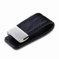 China PU Leather Wallet Money Clip RFID Aluminum Credit Card Holder For Men factory