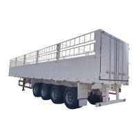 China 4Axles High Fence Semi Trailer 60 Ton 13 Ton Semi Transport Trailer Truck Ce factory