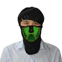 china Best Selling 2019 Halloween LED Sound Control Light Mask Nightclub Masquerade EL Masks For Bar Music Light Up LED Mask