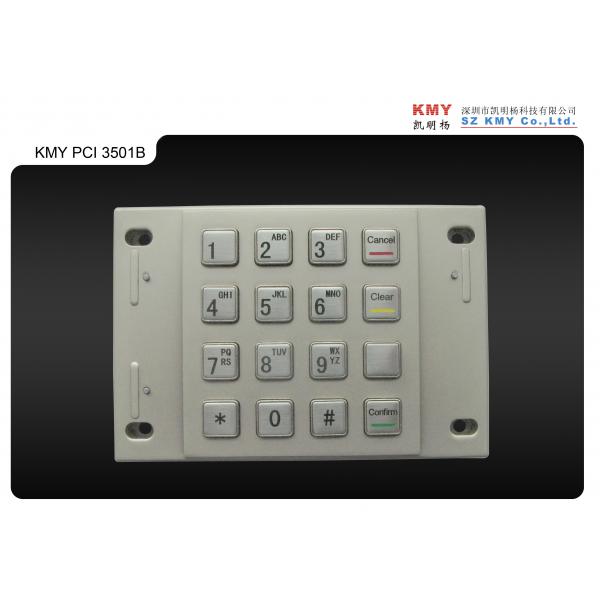 Quality PCI 4.0 16 Keys Metal EPP Pin Pad 87.5x91.5mm Cash Machine Keypad for sale