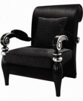 China Luxury Black Leather Wooden Western Living Room Furniture Chairs Furniture for Office factory