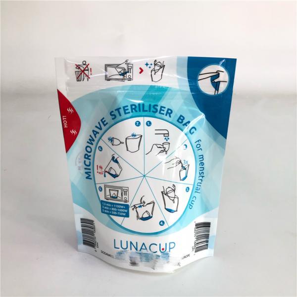 Quality Stand Up Zipper Microwave Bags Custom Printing Biodegradable 120-180 Mic for sale