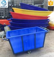 China 500litre commercial plastic laundry trolley carts with wheels for line factory