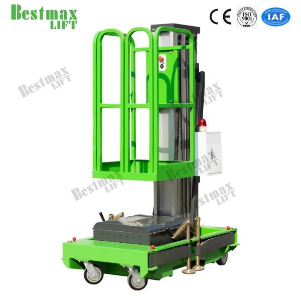 Quality 9 Meters Mobile Single Mast Aerial Work Platform , Electric Vertical Lift for sale
