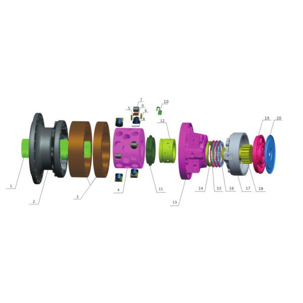 Quality High Performance Hydraulic Motor Spare Parts , MS250 Poclain Hydraulics Parts for sale