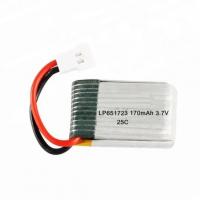 China Lithium Polymer Batteries 651723 3.7v 150mah 170mah Lipo Battery KC UL1642 IEC62133 Drones Mini RC Helicopter factory