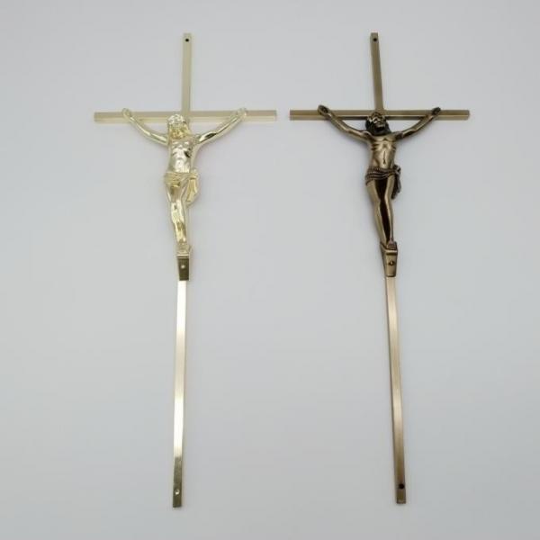 Quality Europe Style Funeral Crucifix Coffin Decoration High Polished Featuring for sale