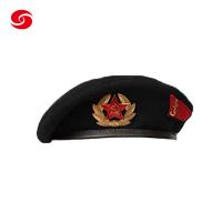 China Vintage Russian Military Uniform Hats Unisex Army Wool Beret Hat Beret factory
