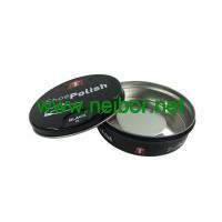 China shoe polish round tin can 100ml 80g with press open system for sale