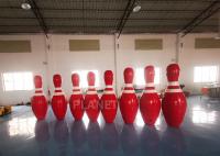 China OEM Red 2m Tall Giant Blow Up Bowling Pins For Snow Sport Game factory