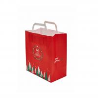 Quality 100% Recycled Shopping Bag With Flat Handles 7" X 3 1/4" X 9 1/2" for sale