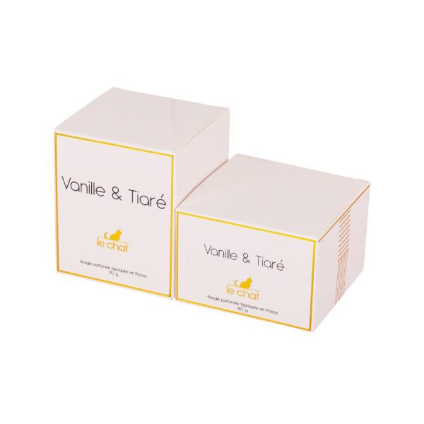 Quality Customized White Candle Packaging Box Gold Hot Foil Stampping for sale