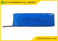 China 3.0v 2100mah Thin Lithium Battery CP802060 Prismatic Flat Limno2 Batteries factory