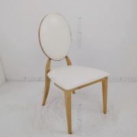 China Gold Stainless Steel Wedding Chairs Royal Wedding Chair Rentals W49xD53xH94cm factory