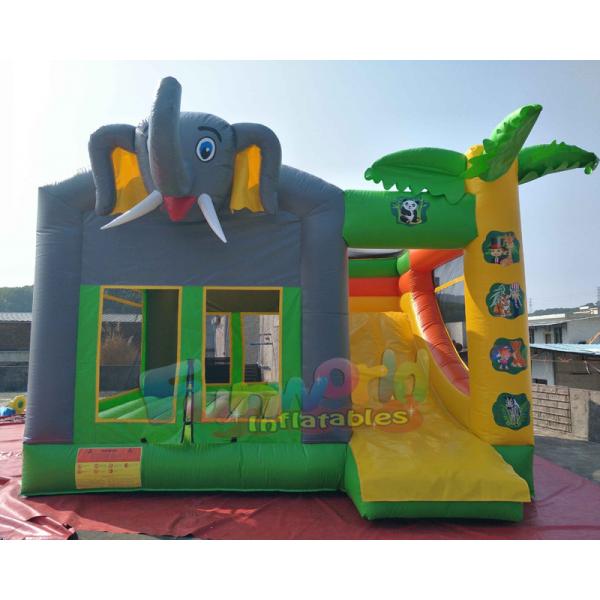 Quality SGS TUV Inflatable Bouncer Slide / Blow Up Trampoline With Slide Jumping Bouncer for sale