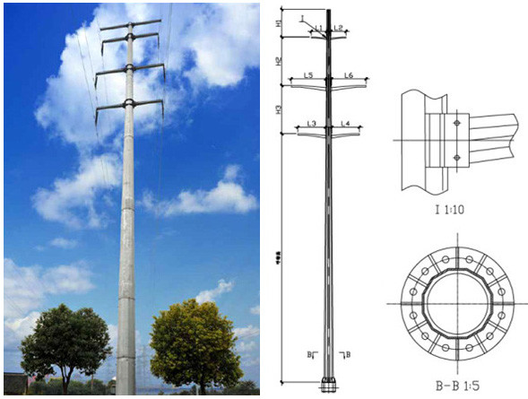 Quality Self Supporting Galvanized Electric Transmission Tower 30m Distribution for sale
