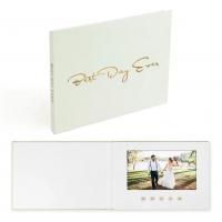 China Custom MEMORIES GOLD FOIL Linen Video Book Wedding Linen Wedding Folder Booklet Mailer Postcard Video Album factory