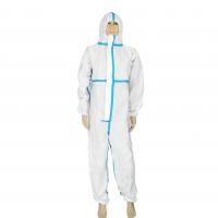 Quality White Medical Disposable Protective Coverall , PPE Coverall Suit Waterproof Type for sale