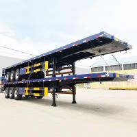 China Customizable Flatbed Semi Trailer Truck With 6mm Floor Plate factory